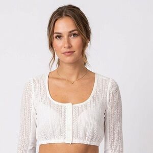 Steindl Trachten Munich-Salzburg Dirndl Blouse 3/4 Sleeves Bavarian Folk Size S